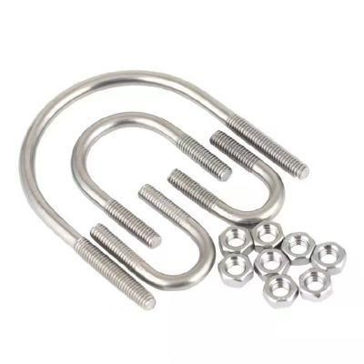 High Quality M4-M12 Stainless Steel 304 U Bolt with Plate and Nuts U-Bolt Clamp