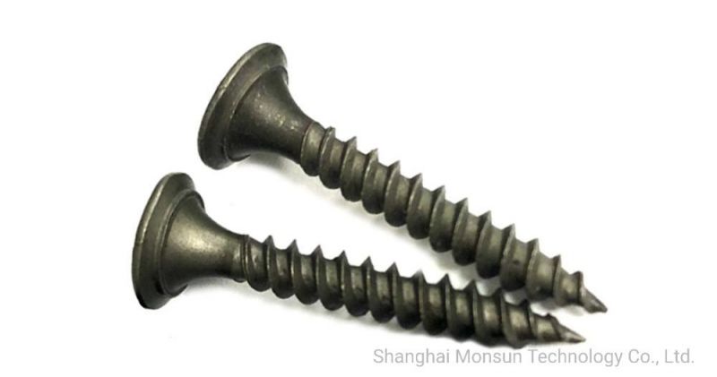 Screw Factory Bulk Supply High Quality Black Phosphate Bugle Undercut Head Philips Drive Coarse Thread Hardened Steel Drywall Screws