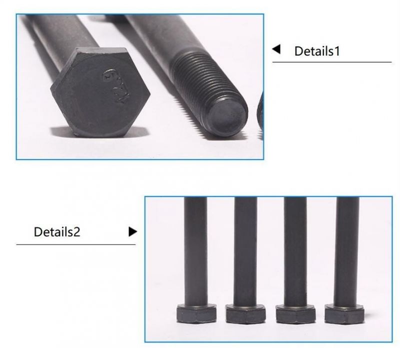 Heavy Duty Black Oxide Alloy Steel Carbon Steel DIN931 Bolts