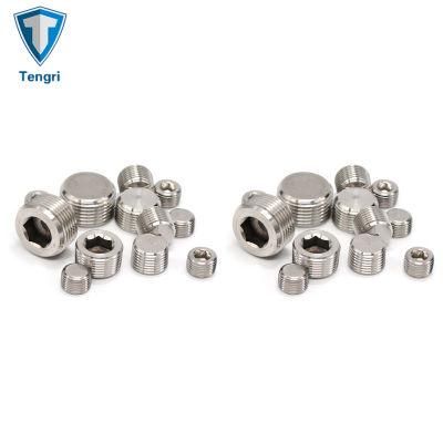 DIN906 Stainless Steel 304 Hex Socket Tapered Pipe Plug Screw