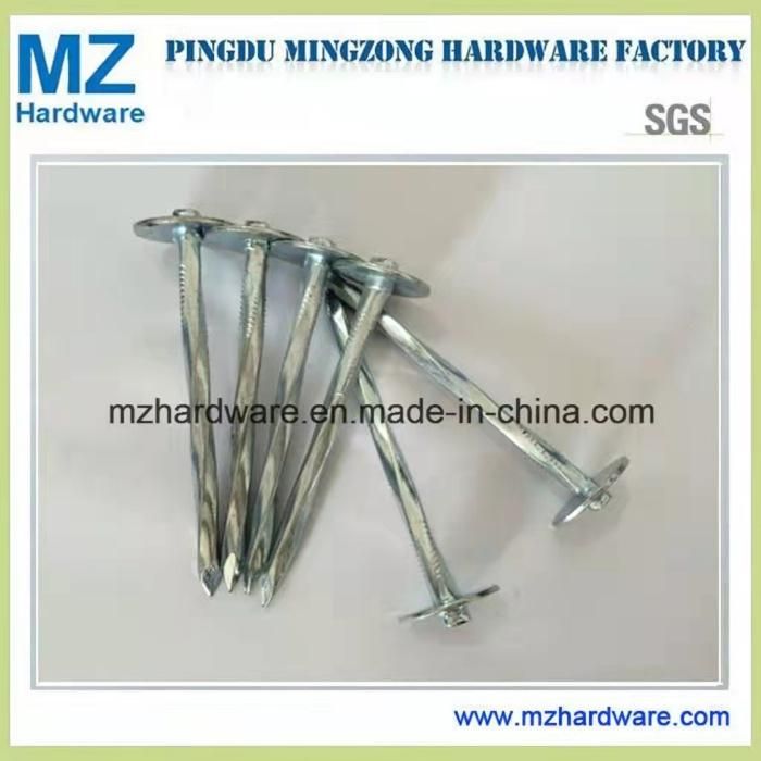 Flat Head Roofing Nails with Spiral Shank