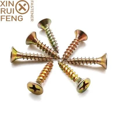 ISO Approved Yellow Zinc Plated Chipboard Screw/Timber Board Screw Hardware