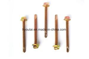 Yellow Zinc Plated Hex Heasd Screw Self Drilling Screw Buliding Material