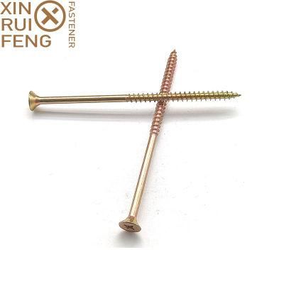 Chipboard Screw with Countersunk Head Yellow Zinc Plated China Wholesale Fastener