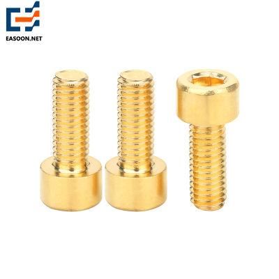 H65 High Quality Brass Screw C2700 Brass Hexagonal Bolt and Nut Cup Head Hex Socket Screw