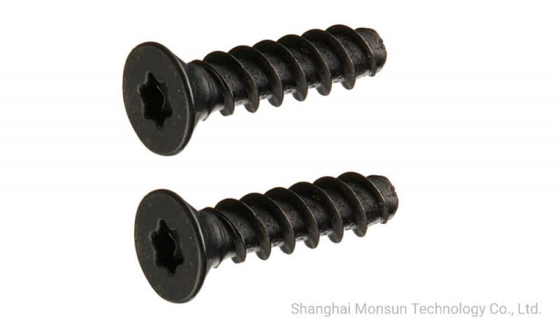Flat Head Cross Recessed/Torx Drive Tapping Screws for Soft Plastic