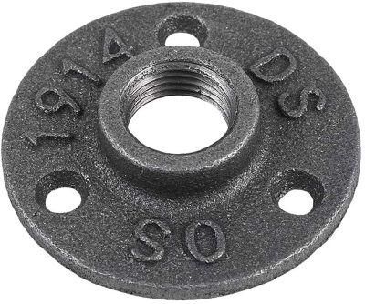 3/4&quot; Ornamental Black Iron Pipe Fittings Floor Flange for Rustic Pipe Balusters