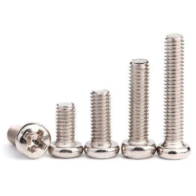 Nickel Plated Cross Recessed Phillips Pan Round Head Machine Small Screw