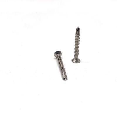 Stainless Steel A2 A4 Countersunk Square Groove Head Self Drilling Screw