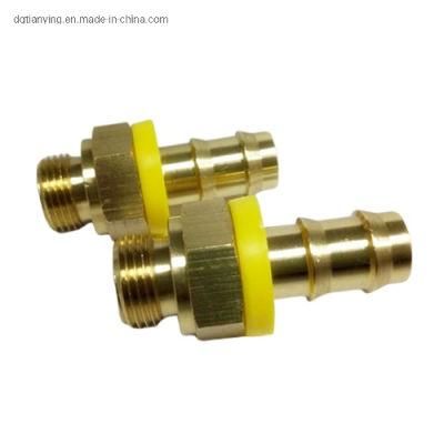 Brass Male Female Hose Nipple Adapter with Yellow Plastic Cap for Water
