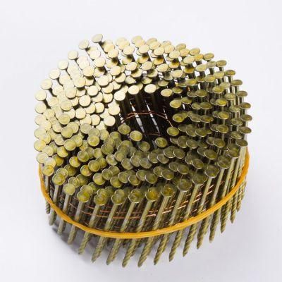 Screw Shank Coil Nails for Pallet Furniture Yellow or Blue