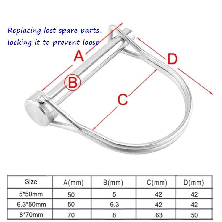 Stainless Steel Spare Parts DIN Rohr Linch Lynch Pin