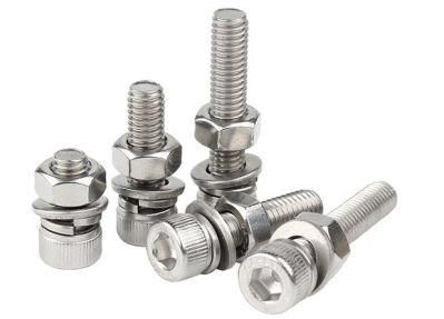 304 Stainless Steel Hexagon Socket Screw Nut Set Screw Matching Combination Bolt M2-M6