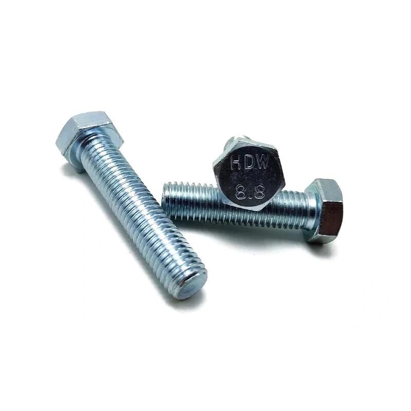 Zinc Plated Full Thread Hex Cap Screw for Factory Price