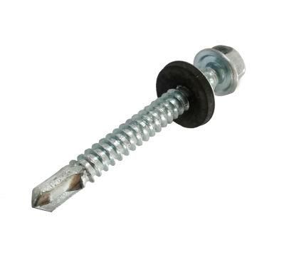 Bright Galvanized Zinc Hex Head Self Drilling Screw/ Roofing Screw 6.3*150mm
