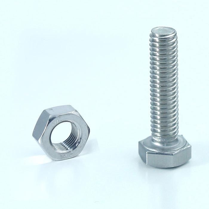 Top Quality DIN933 Bolt with Washer Nut Ss Hex Bolt
