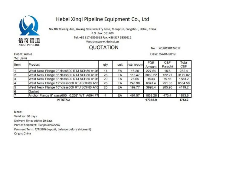 DN800 32inch JIS 10K Carbon Steel Weld Neck Flange