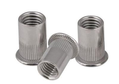 China Wholesale Pop Flat Head Blind Rivet Pressure Threaded Inserts 10mm M4 M5 M20 M8 M3 M12 Rivet Nut Stainless Steel Rivet Nut