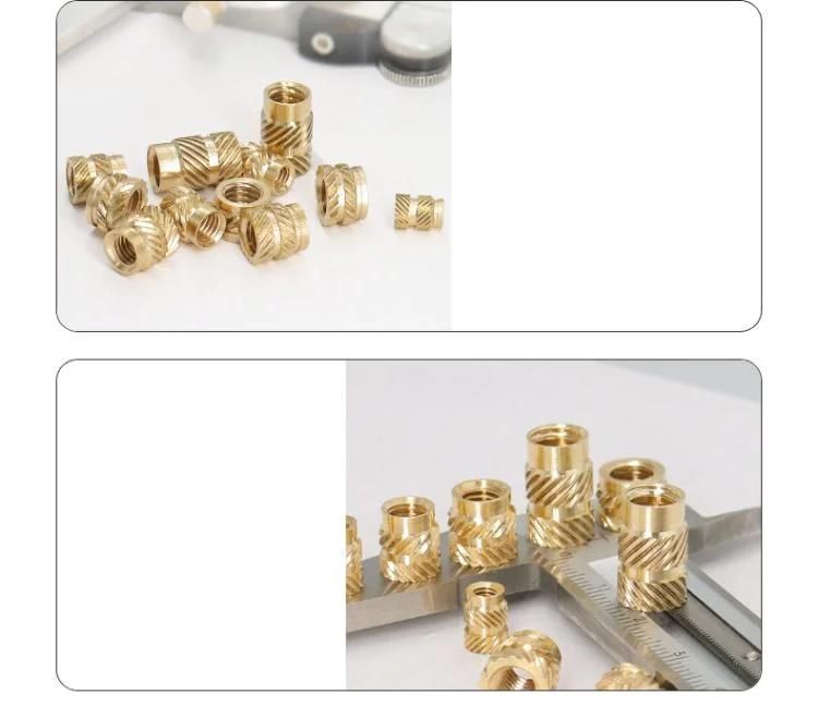 Knurled Copper Round Head Heat Staking Brass Insert Nut for Plastic