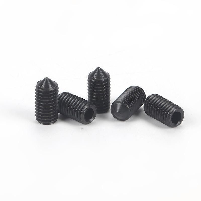 Gr12.9 DIN915 Black Phosphide Hexagon Socket Set Screw with Dog Point