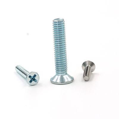 Phillips Flat Head Screws Blue Stainless Steel 304 Machine Screw