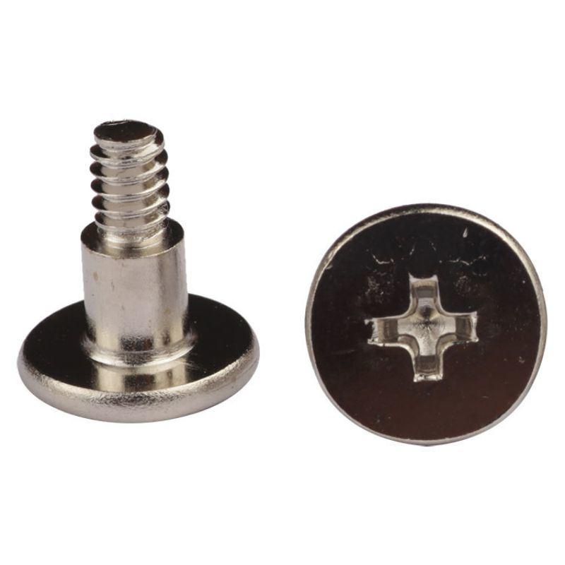 Nickel Plated Flat Ultra Low Profile Head Phillips Shoulder Small Screws