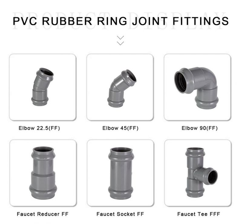 High Quality Customizable PVC Pipe Fittings-Pn10 Standard Plastic Pipe Fitting Tee Ts Flange for Water Supply