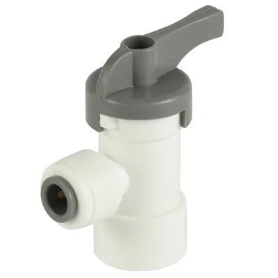 RO 1/4 Tube Od 1/4&prime; &prime; Thread Pressure Ball Valve Water Filter Fittings