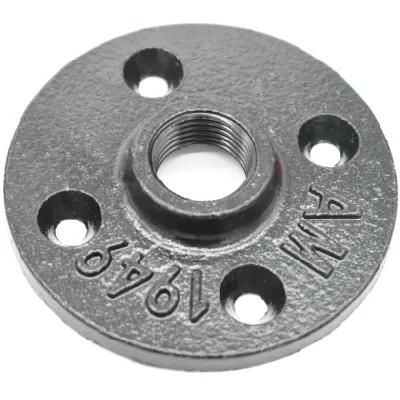 Cast Iron Threaded 1/2 &quot;- (DN15/21 mm) Floor Flange for DIY Industrial Clothing Hangers