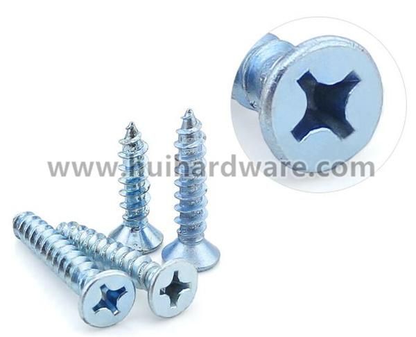 DIN7982 Zinc-Plated Steel Cross Recessed Csk/Flat Head Self-Tapping Screws