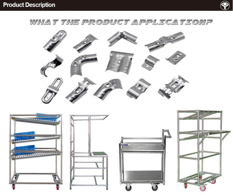 Pipe Fittings Corner 3 Way Connector for Lean Manufacturing/ Low Cost Intelligent Automation/ Rack/ Cart/ Workbench/Production Line