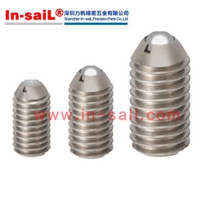 Slotted Ball-Nose Spring Plungers with 316 Stainless Steel Body and 316 Stainless Steel Nose 8686A11
