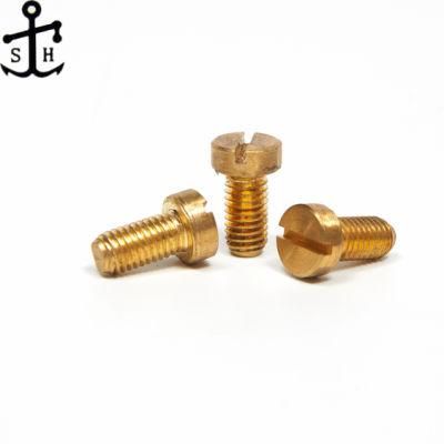 DIN 85 Brass M4 M6 M8 M10 Copper H62 Slotted Pan Head Screws