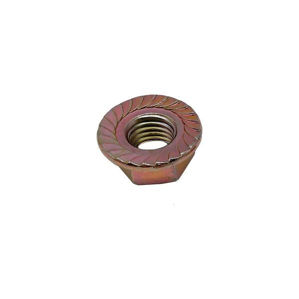 Yellow Zinc Plated Hex Flange Head Nuts DIN6923 / Flange Nuts