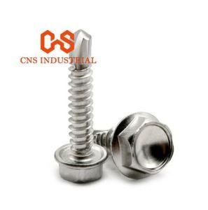 Stainless Steel Hexagon Head Drilling Screws with Tapping Screw Thread with Collar