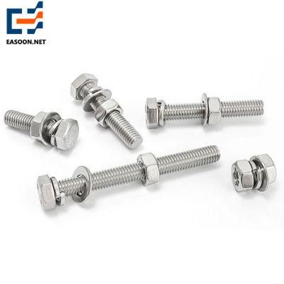 A2 Hex Bolts 201 304 Hex Bolts Stainless Steel Bolts