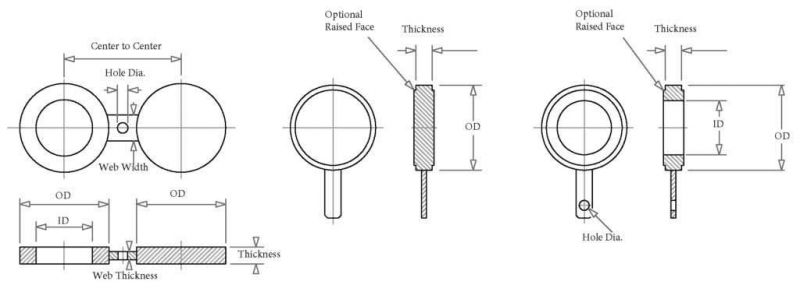 B16.48 A694 F60 F65 F70 600lbs Figure 8 Blank Flanges