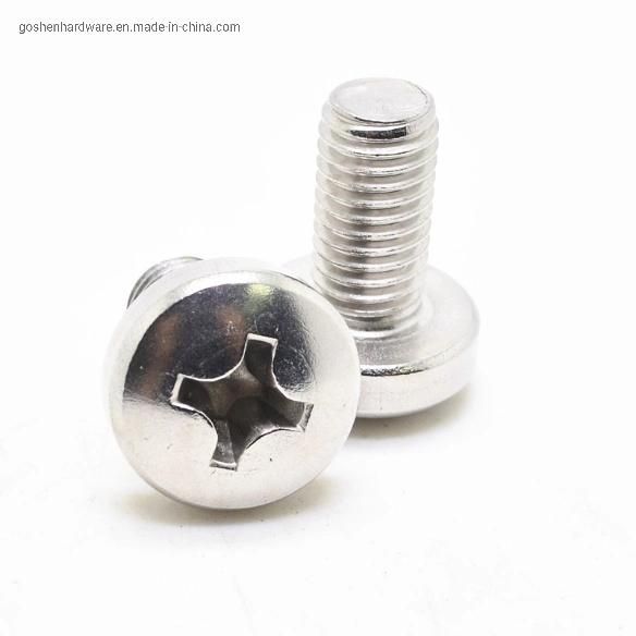 SS304 316 GB818 Phillip Cross Recessed Pan Head Full Thread Bolt