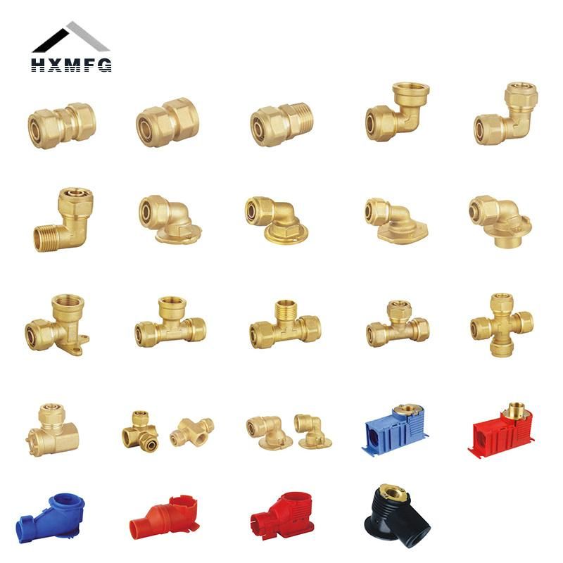 Brass Compression Press Fitting Rond Soldering Elbow for Pex Pipe