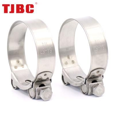113-121mm Galvanized Iron Heavy Duty Tube Clamp, T-Bolt Hose Clamp with Single Bolt, Ear Clamp Pipe Clamp Hose Clamp Clips