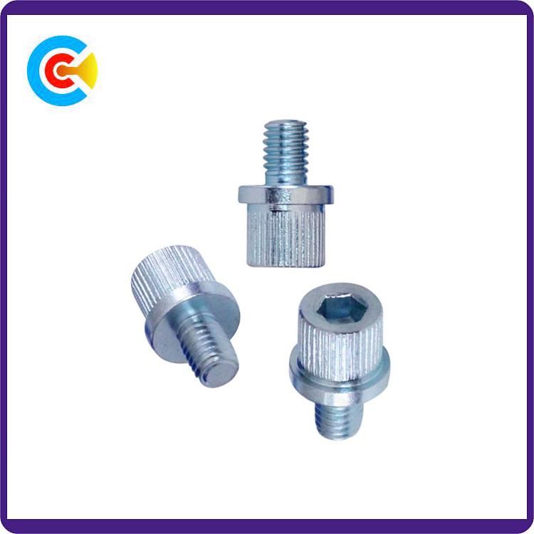 Carbon Steel Galvanized Knurled Hex Socket Head Cap Screw with Washer