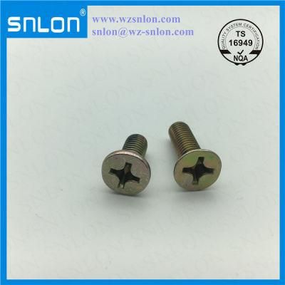 Phillip Countersunk Head Screw with Cross&#160; Recessed &#160; Yellow Zinc
