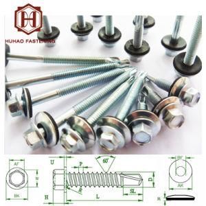 Zinc Coated Hex Head Self Drilling Screw with Washer