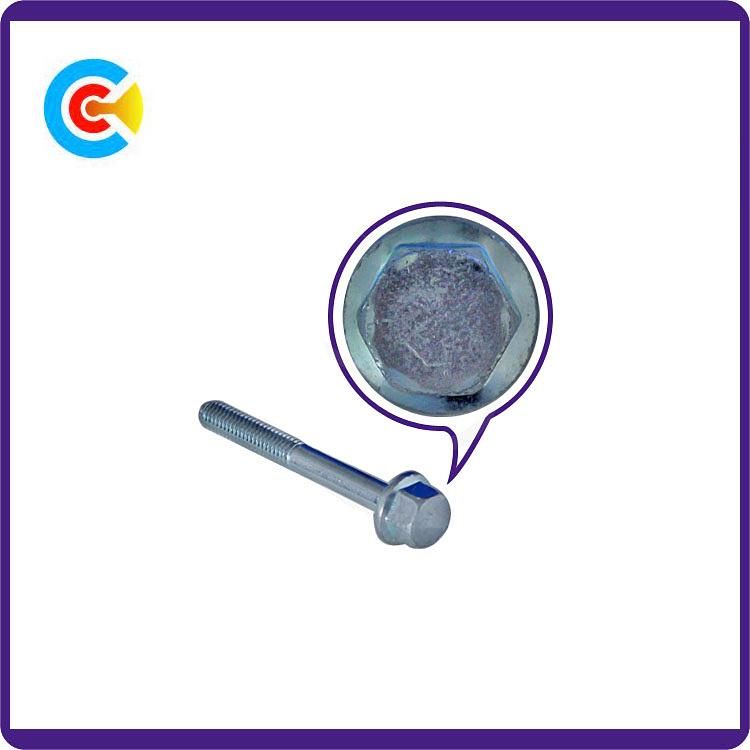GB/DIN/JIS/ANSI Carbon-Steel/Stainless-Steel Hexagonal Head Flange Rod Lengthened Screw for Building Furniture