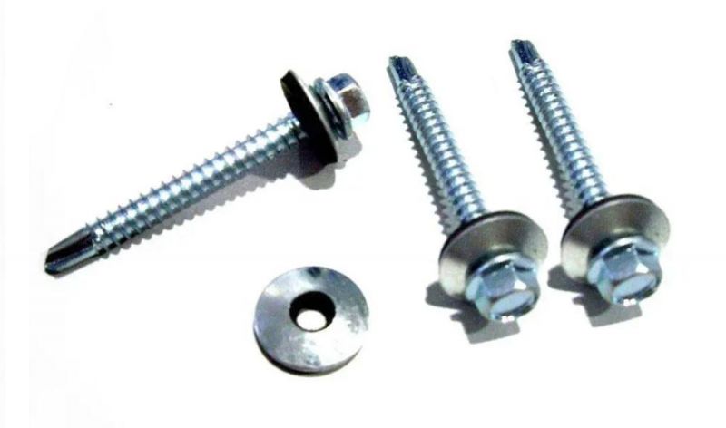 Zinc Steel Hex Head Self Drilling Screw with EPDM Washer for Roofing