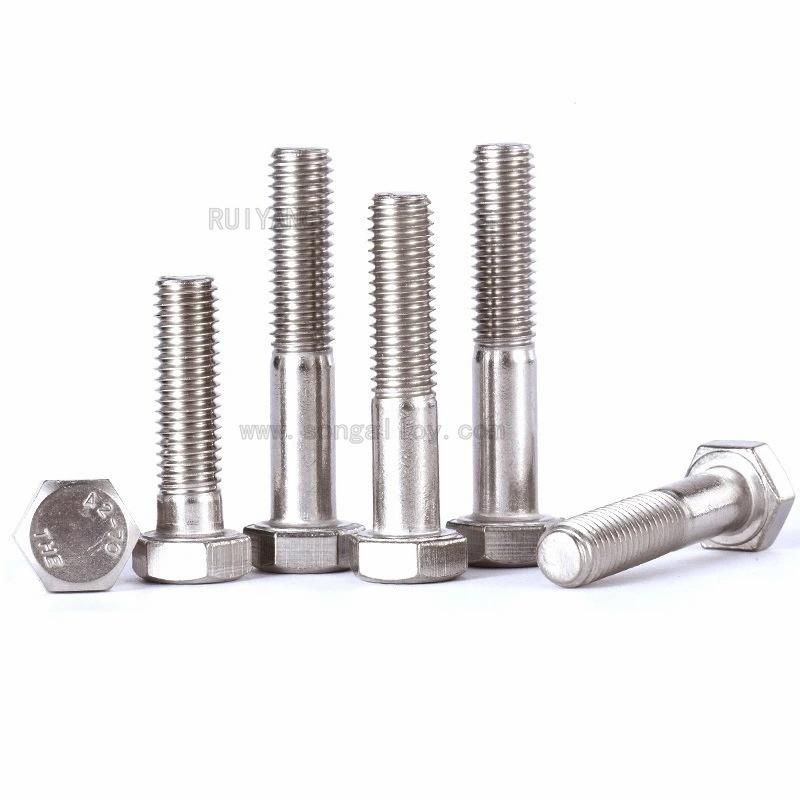 DIN 931 Gr5 Titanium Hexagon Head Bolt-Strength Shank-Half Thread