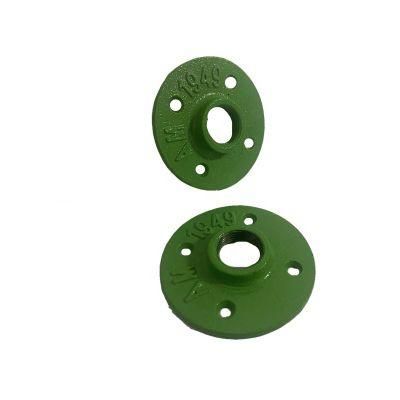 Malleable Iron Precision Mating Green 1/2&quot; Cast Iron Pipe Fitting Floor Flange