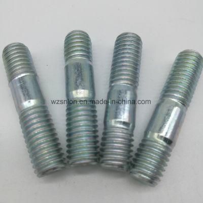 DIN835 Stud Bolt Threaded End with Blue White Zinc Ppap Level 3