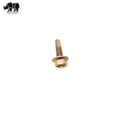 White Rubber Washer Yellow Zinc Plated DIN 7504 Hex Head Patta Self Drilling Screws