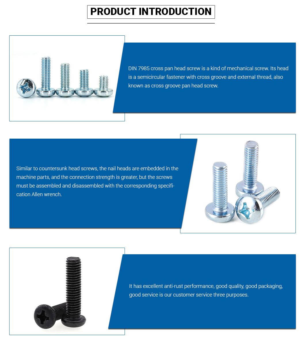 Carbon Steel Phillips Pan Head Screws Zp Machine Screw
